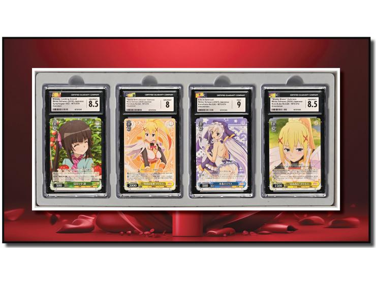 This curated set of four Weiss Schwarz cards is a magnificent visual feast, celebrating iconic heroines from Symphogear AXZ a